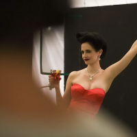 Eva Green busty and leggy wearing various red outfit for Campari Calendar 2015 p