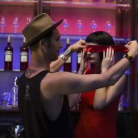 Eva Green busty and leggy wearing various red outfit for Campari Calendar 2015 p