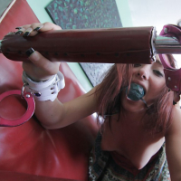 Sweet teen babe Khloe Kush gets ball gagged and shagged hardcore