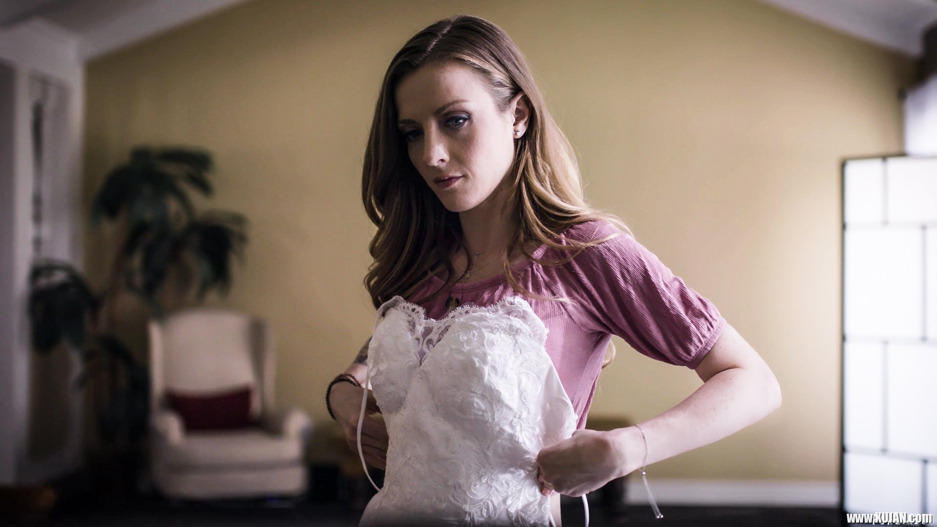 HONEYMOONReluctant Bride Hides Dark Secret About Her Sudden MarriageSCENE OPENS on Carly Karla Kush standing in front of a fulllength mirror She is holding a wedding dress to her front as she stares at herself in the mirror Instead of looking happy - Photo #2073873