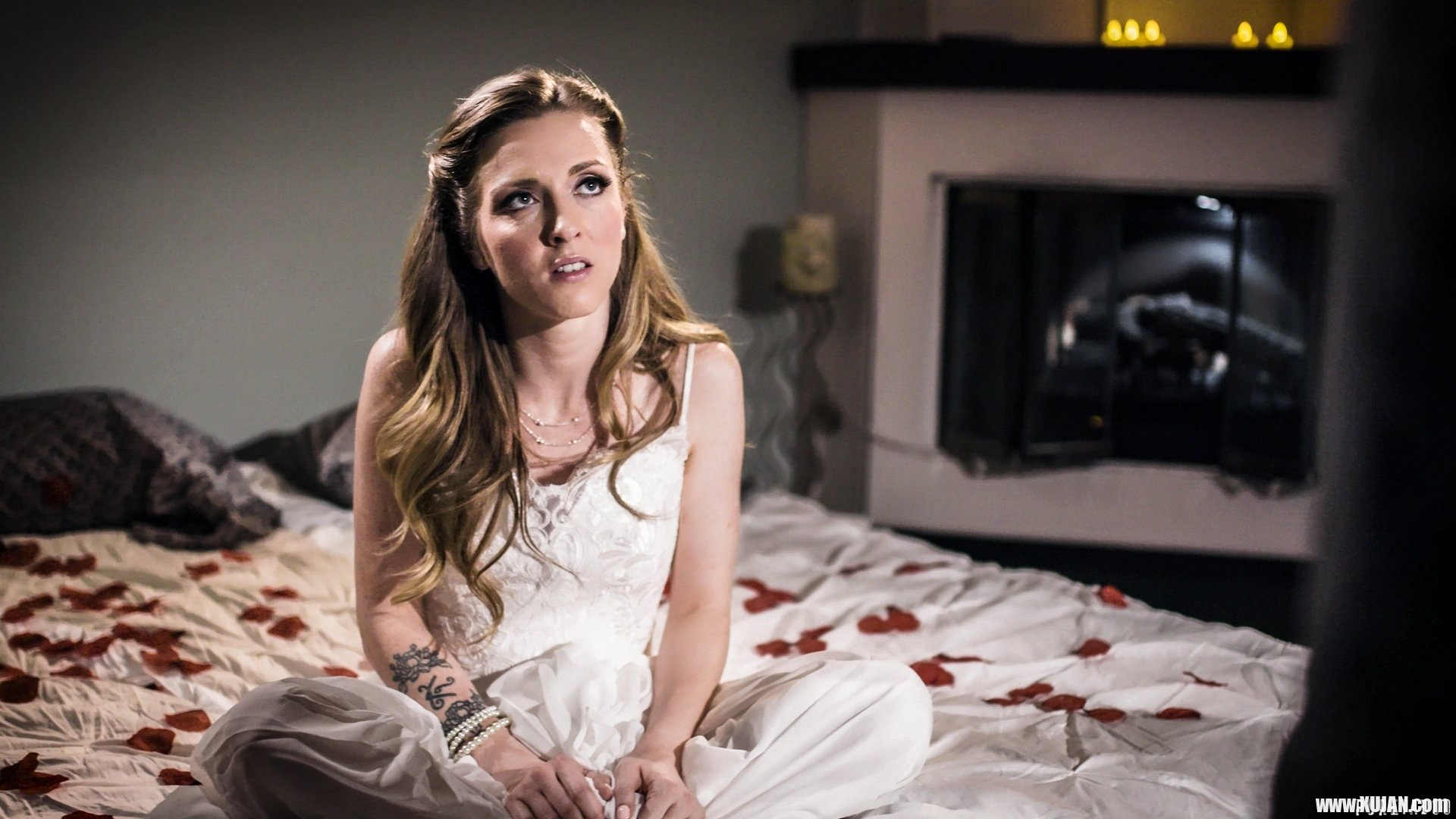 HONEYMOONReluctant Bride Hides Dark Secret About Her Sudden MarriageSCENE OPENS on Carly Karla Kush standing in front of a fulllength mirror She is holding a wedding dress to her front as she stares at herself in the mirror Instead of looking happy - Photo #2073875