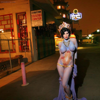Brittany Hare Krishna Andrews public strips
