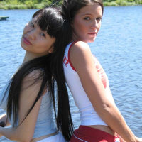 Two fabulous interracial teens Melissa Doll and Yumi Lee