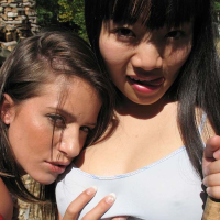 Two fabulous interracial teens Melissa Doll and Yumi Lee