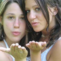2 slutty little doll face get lezzy on each other outdoors