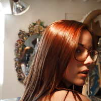 Beautiful brunette in glasses Elizabeth Marxs showcasing her big booty