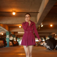Hot college girl Elizabeth Marxs strips nude in public