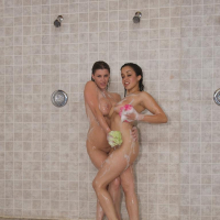 Pictures of Sara Stone getting wet in the shower with her teen friend Chavon Taylor