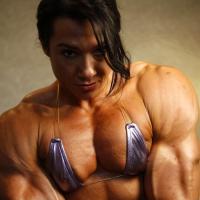 Massive muscular Goddess ripped strong body