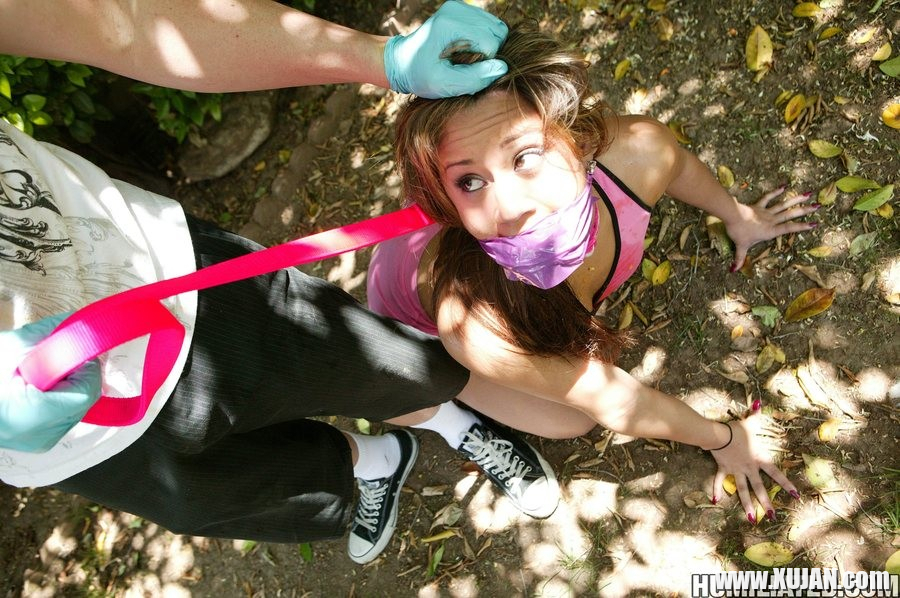Lynn Love tied up by a guy and feeded with meat - Photo #2115744
