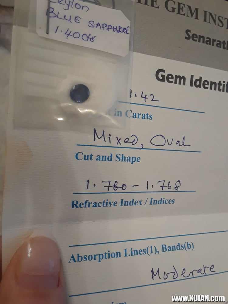 14CT CERTIFIED BLUE CEYLON SAPPHIRE FOR SALE - Photo #2128421