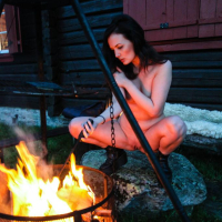 Brunette babe Faye gets hot for you in Love Camp