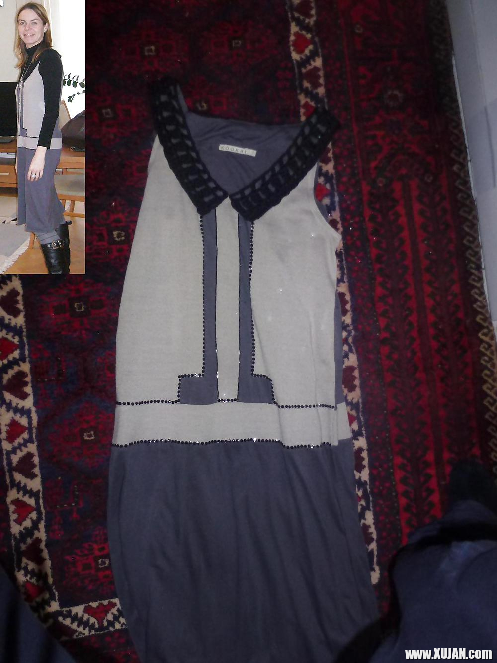 Cum on my Wifes grey winter Dress - Photo #2142255