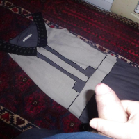 Cum on my Wifes grey winter Dress