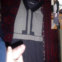 Cum on my Wifes grey winter Dress
