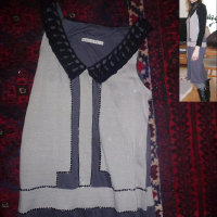 Cum on my Wifes grey winter Dress