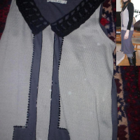 Cum on my Wifes grey winter Dress