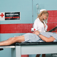 Hot nurse Gina Lynn screams with a Cock in her Pussy