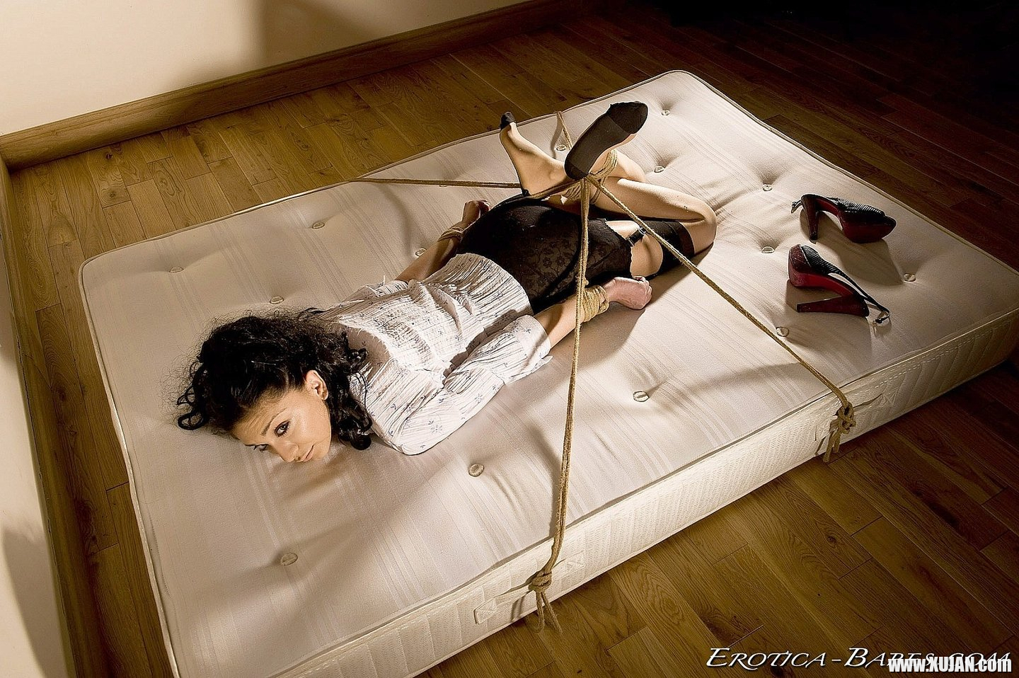 Erotic Babe Mai Bailey tied up with Rope on a Mattress - Photo #2155108