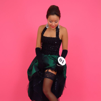 Petra So strips down to her sexy black Stockings