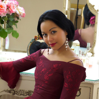 Divine Petra So strips naked at her Dressing Table