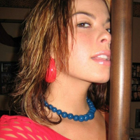 Naughty Kari Sweets topless with star nipple stickers