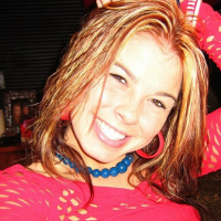 Naughty Kari Sweets topless with star nipple stickers
