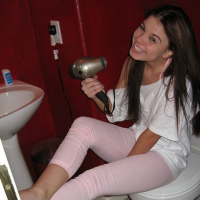 Beautiful Tight Kari Sweets in pink caught on the toilet