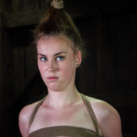 Mattie Borders being a rope bound slave girl in sex training