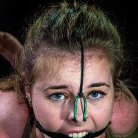 Mattie Borders being a rope bound slave girl in sex training