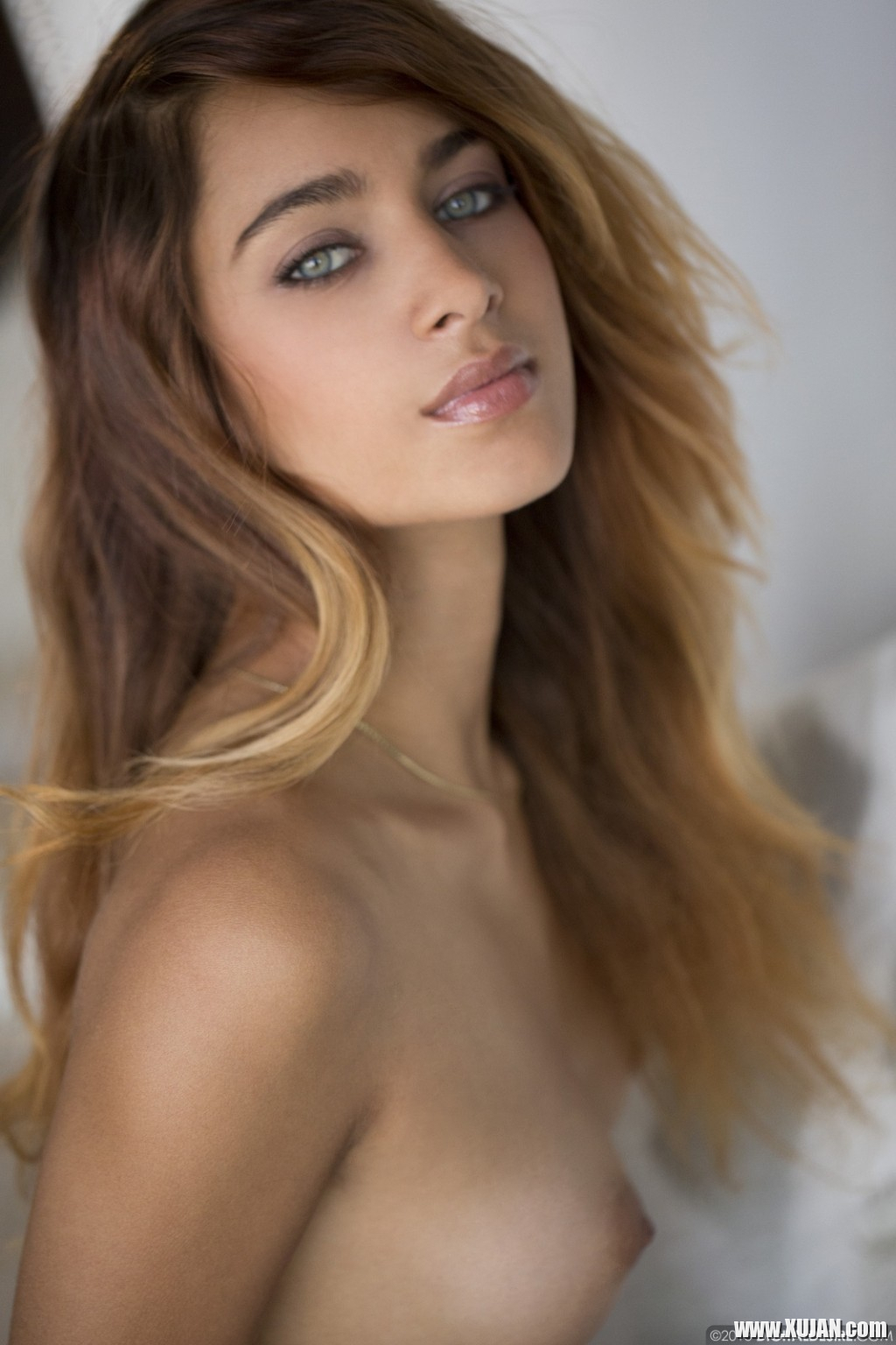 Gorgeous teenager Uma Jolie pulling off her blue dress - Photo #2188125