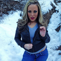 CARMEN VALENTINA FLASHES HER TITS OUTDOORS