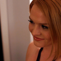 Beautiful blonde Krissy Lynn exhibiting her big boobs and round ass
