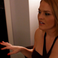 Beautiful blonde Krissy Lynn exhibiting her big boobs and round ass
