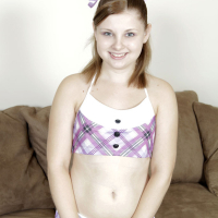 Lil Candy gets her pussy fingered then sucks two cocks