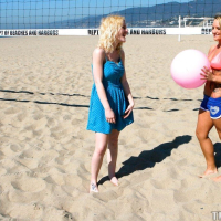Cali Carter and Catie Parker make love after volleyball