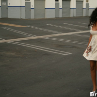 Ebony MILF with a big booty Lacey DuValle has hardcore sex in public
