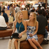 Hot teens Arya Fae and Bailey Brooke have some fun at a shopping mall