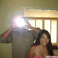 Asian girlfriend Kaiya Lynn sucks and spreads amateur milfs legs