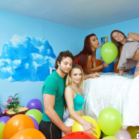Alice March and her college friends put out in the dorm room