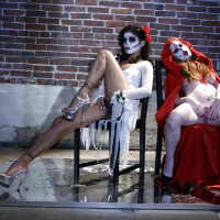 Cosplaying makes Latina Alexis Amore and pornstar Nikki Rhodes horny