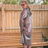 Holly just loves to flash In kinky black see through PVC mac she knows all can see underneath Black fully fashioned nylons fastened by taut garters and perched on fuck me stilettos masturbating openly she39s a cock tease extraordinaire