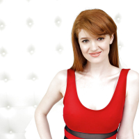 Young redhead amateur Abbey Rain displays her delicious pale body