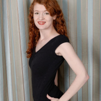 Horny redhead with pale skin