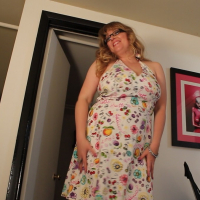 Sabina play with her real giant tits and flesh colored dildo