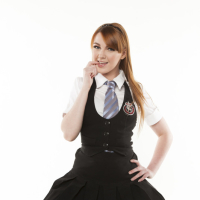 Cute babe in school uniform Marie McCray uncovering her sexy body