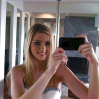 Sexy blonde exgf Abigaile Johnson showing off white panties and ass