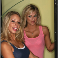 Ashley Jensen and Brooke Belle exposing sexy tits in the office