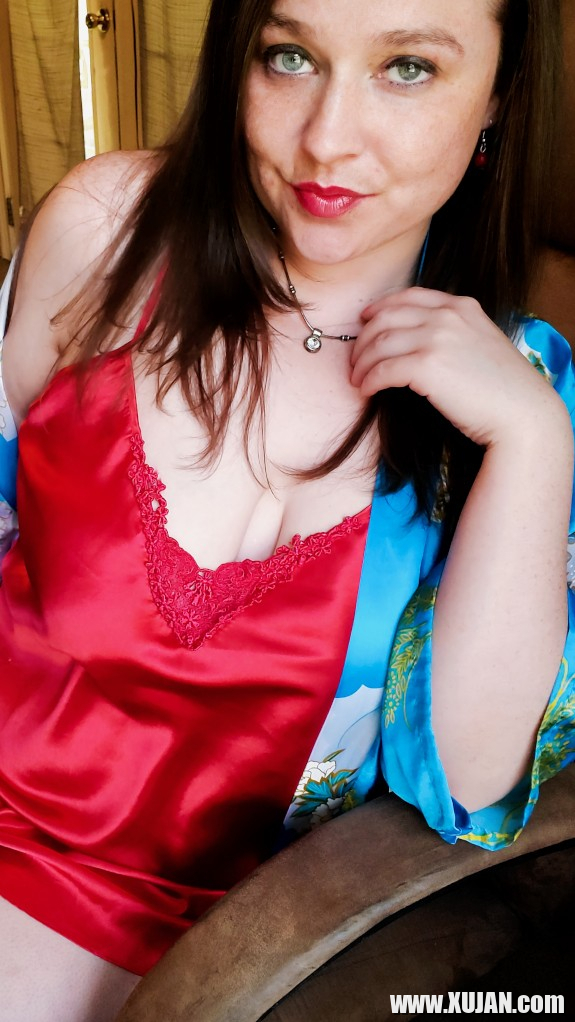Red Silk Nightie Kimono - Photo #2335534