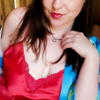 Red Silk Nightie Kimono